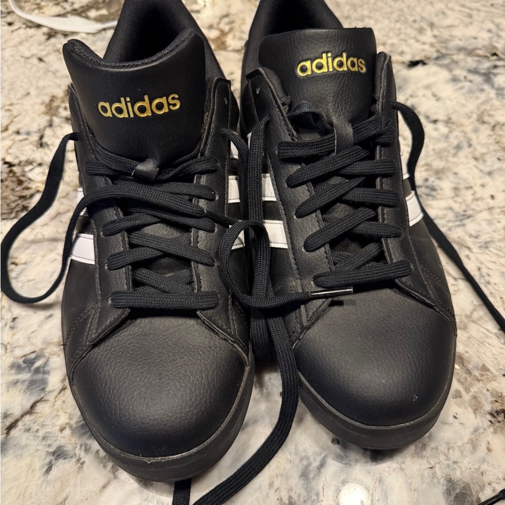 Adidas Black Sneakers with White Accents